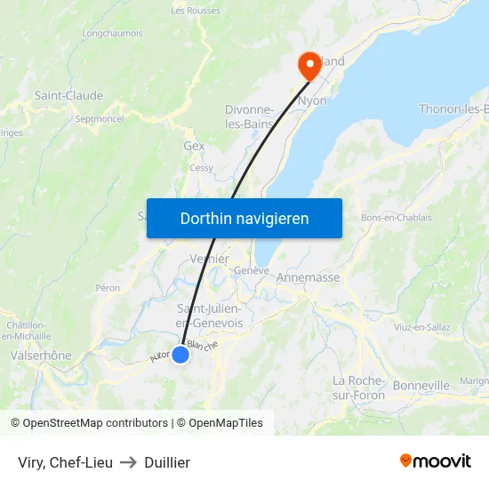 Viry, Chef-Lieu to Duillier map
