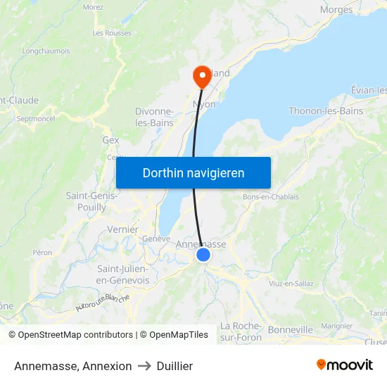 Annemasse, Annexion to Duillier map