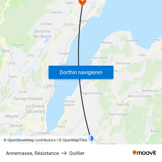 Annemasse, Résistance to Duillier map