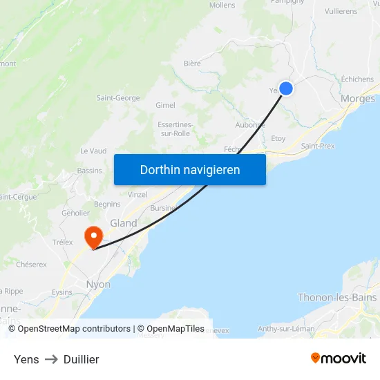 Yens to Duillier map