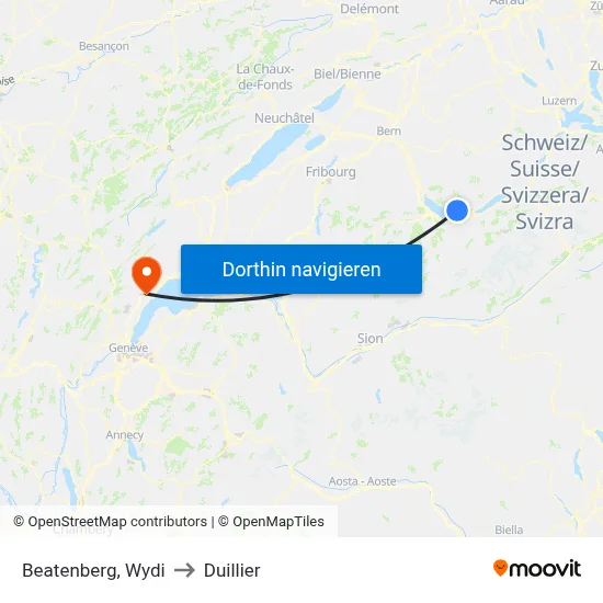 Beatenberg, Wydi to Duillier map