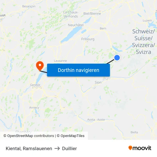 Kiental, Ramslauenen to Duillier map