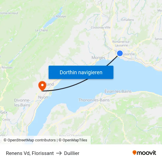 Renens Vd, Florissant to Duillier map