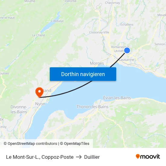 Le Mont-Sur-L., Coppoz-Poste to Duillier map