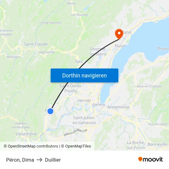 Péron, Dima to Duillier map