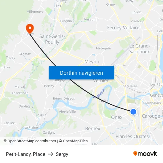 Petit-Lancy, Place to Sergy map