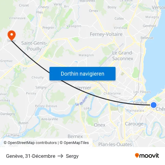 Genève, 31-Décembre to Sergy map