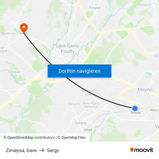 Zimeysa, Gare to Sergy map