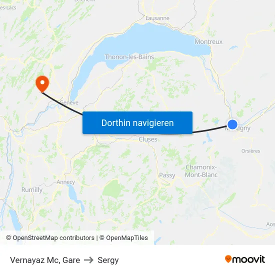 Vernayaz Mc, Gare to Sergy map