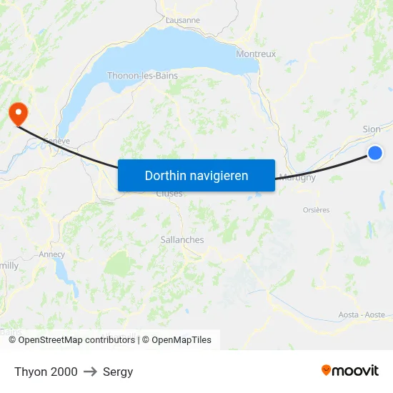 Thyon 2000 to Sergy map