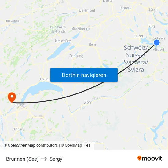 Brunnen (See) to Sergy map