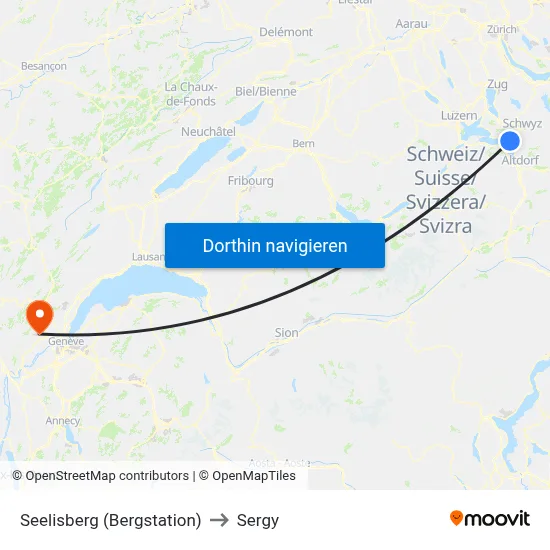 Seelisberg (Bergstation) to Sergy map