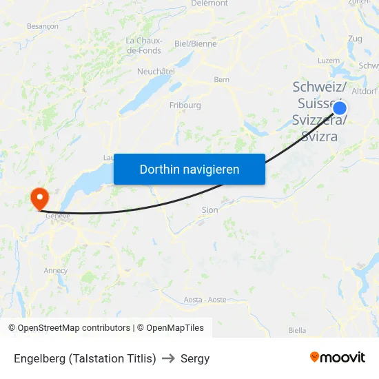 Engelberg (Talstation Titlis) to Sergy map