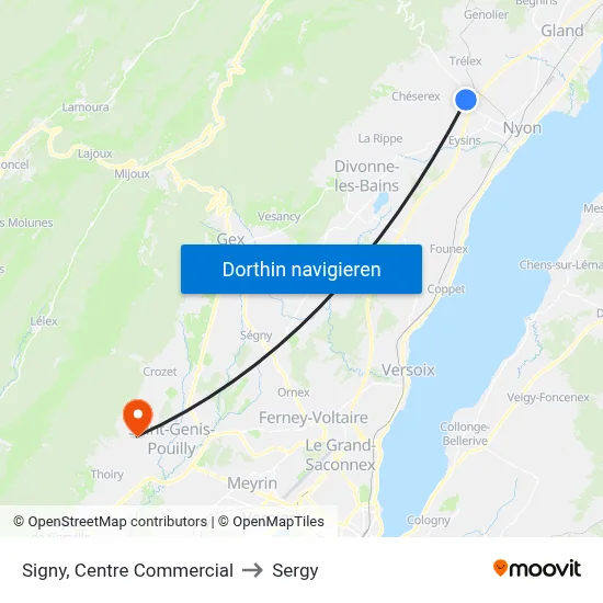 Signy, Centre Commercial to Sergy map