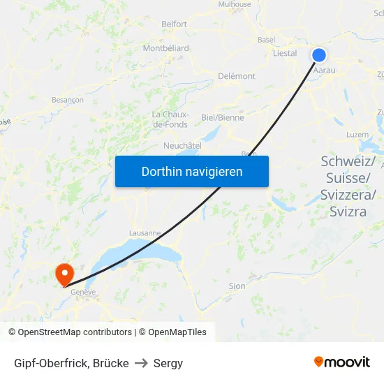 Gipf-Oberfrick, Brücke to Sergy map