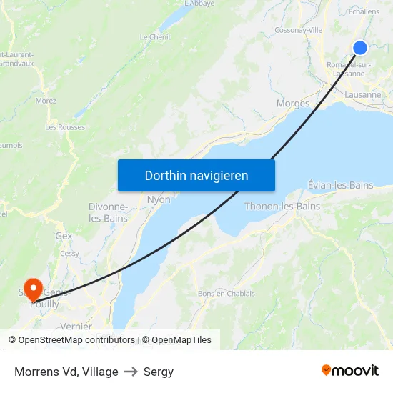 Morrens Vd, Village to Sergy map