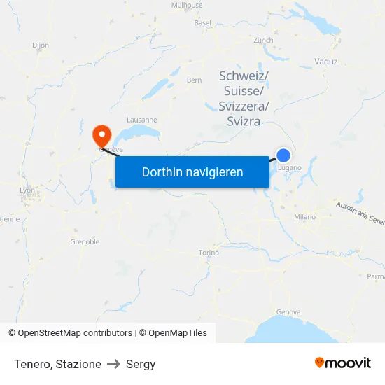 Tenero, Stazione to Sergy map