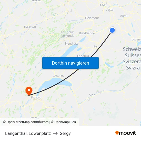 Langenthal, Löwenplatz to Sergy map