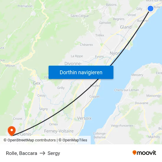 Rolle, Baccara to Sergy map