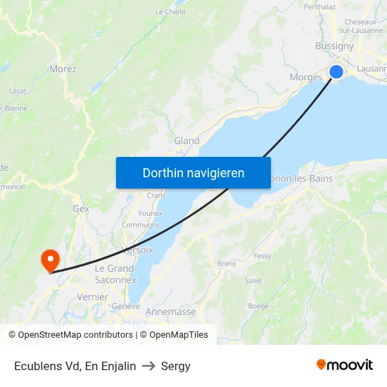 Ecublens Vd, En Enjalin to Sergy map