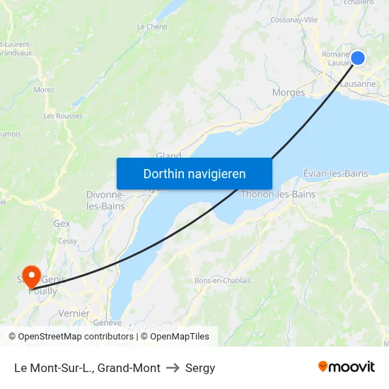 Le Mont-Sur-L., Grand-Mont to Sergy map