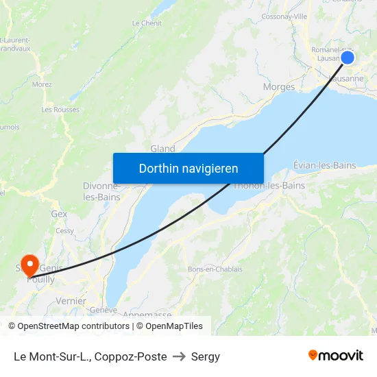 Le Mont-Sur-L., Coppoz-Poste to Sergy map