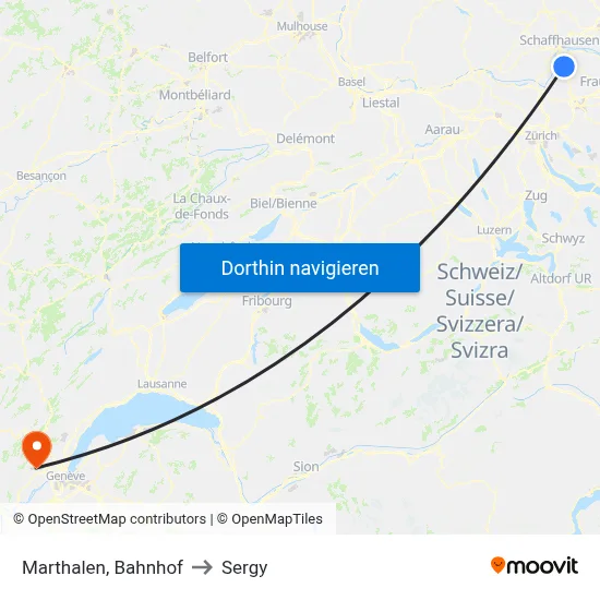 Marthalen, Bahnhof to Sergy map