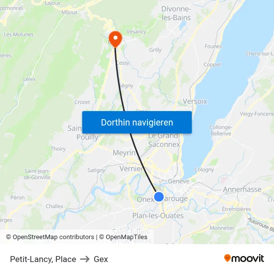 Petit-Lancy, Place to Gex map
