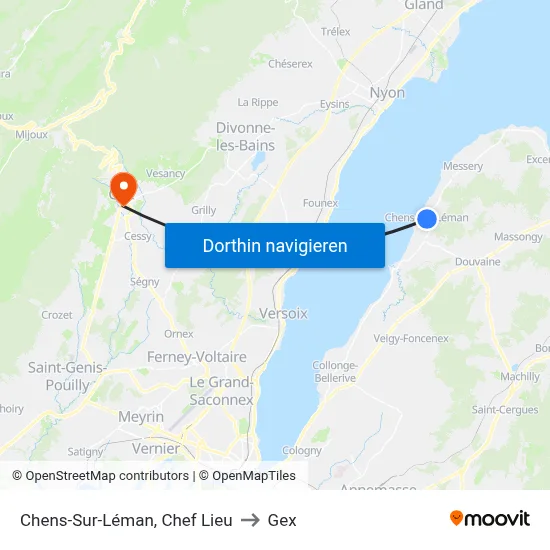 Chens-Sur-Léman, Chef Lieu to Gex map