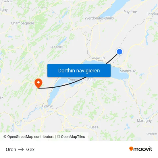 Oron to Gex map