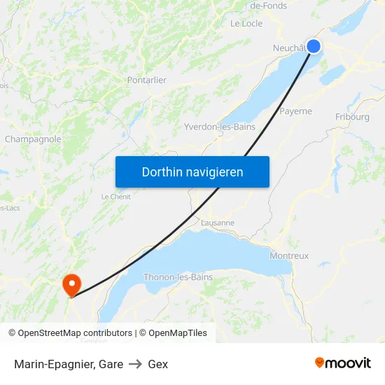 Marin-Epagnier, Gare to Gex map
