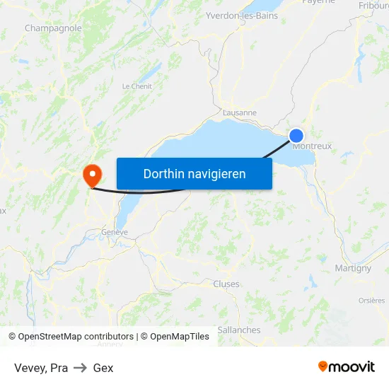 Vevey, Pra to Gex map
