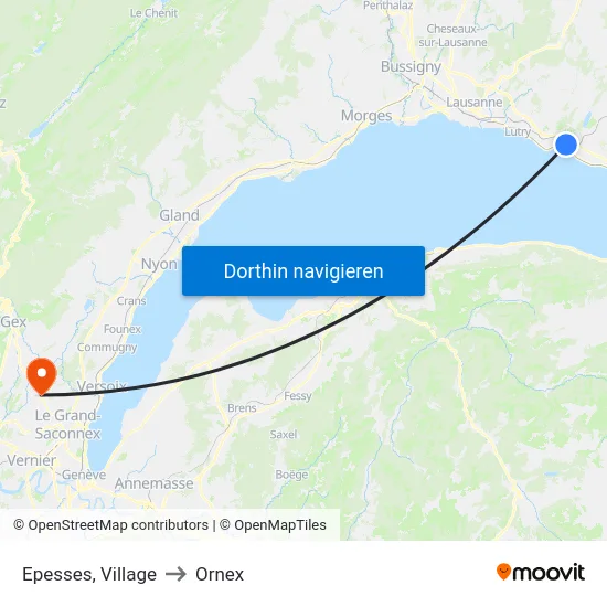 Epesses, Village to Ornex map