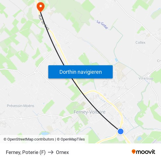 Ferney, Poterie (F) to Ornex map