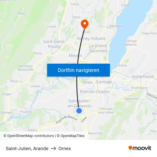 Saint-Julien, Arande to Ornex map