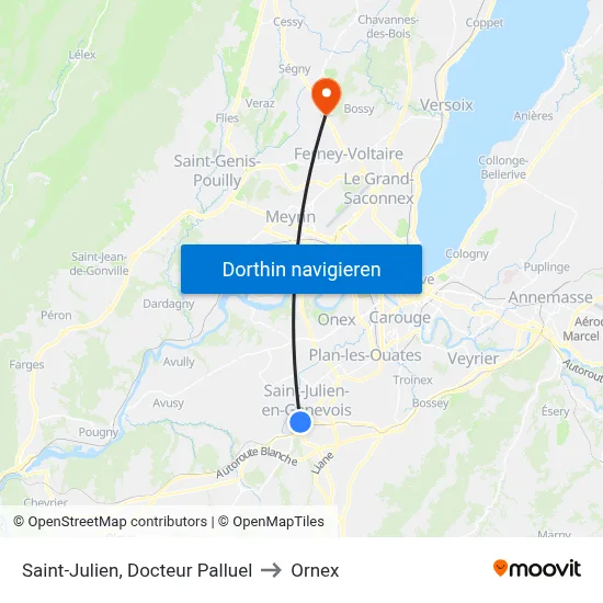 Saint-Julien, Docteur Palluel to Ornex map