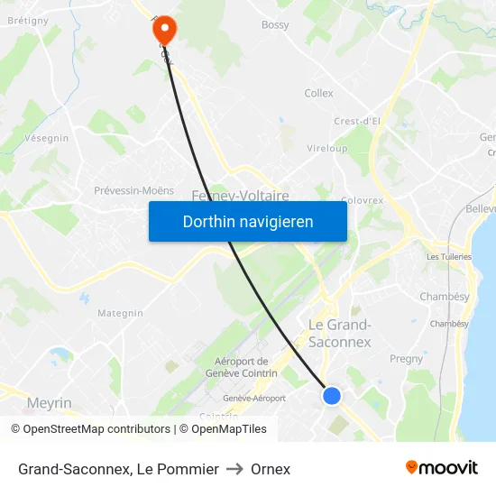 Grand-Saconnex, Le Pommier to Ornex map