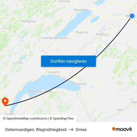 Ostermundigen, Wegmühlegässli to Ornex map