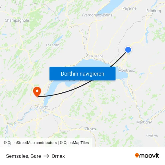 Semsales, Gare to Ornex map