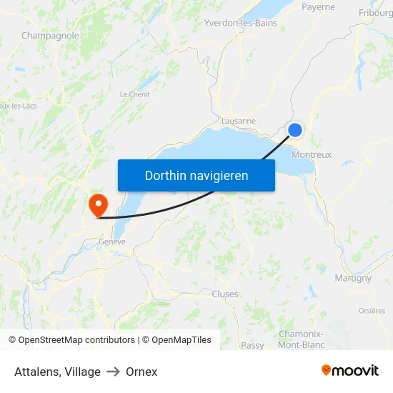 Attalens, Village to Ornex map