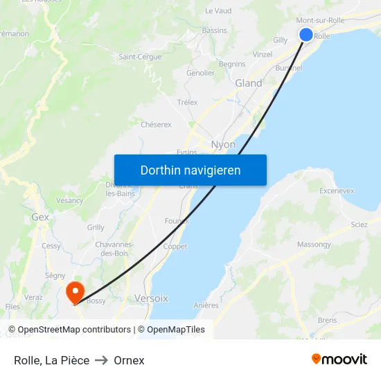 Rolle, La Pièce to Ornex map