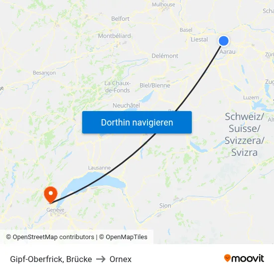Gipf-Oberfrick, Brücke to Ornex map