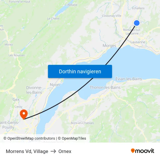 Morrens Vd, Village to Ornex map