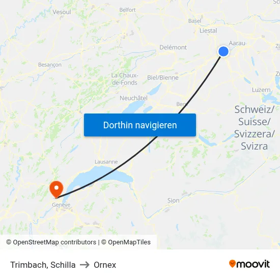 Trimbach, Schilla to Ornex map