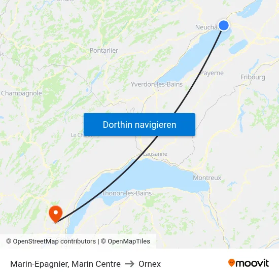Marin-Epagnier, Marin Centre to Ornex map