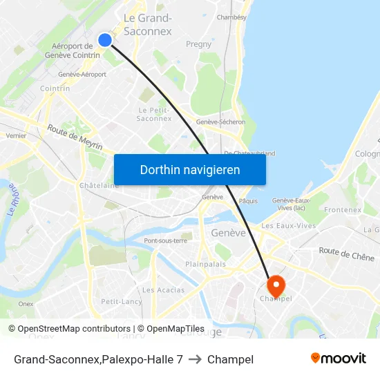 Grand-Saconnex,Palexpo-Halle 7 to Champel map