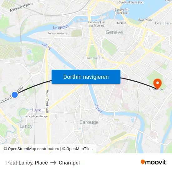 Petit-Lancy, Place to Champel map