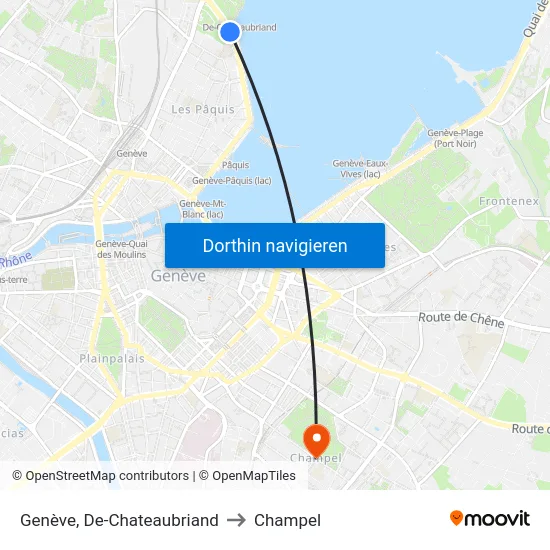 Genève, De-Chateaubriand to Champel map