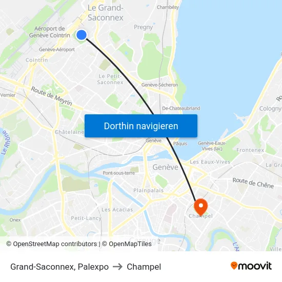 Grand-Saconnex, Palexpo to Champel map
