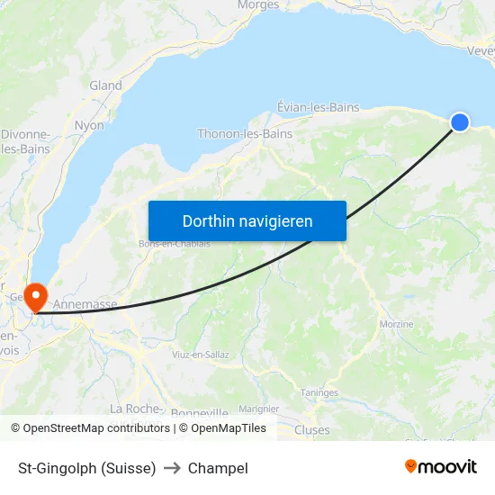 St-Gingolph (Suisse) to Champel map